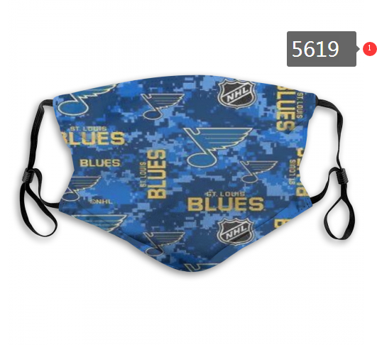 2020 NHL St.Louis Blues Dust mask with filter->nhl dust mask->Sports Accessory
